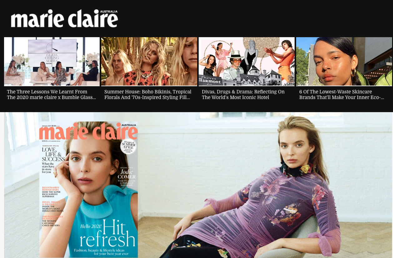 MARIE CLAIRE AUSTRALIA #1 FASHION & BEAUTY SITE POSTS RECORD